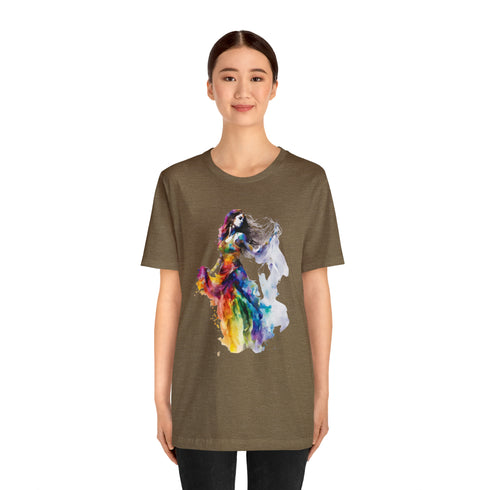 Rainbow Belly Dancer's Pose - Short Sleeve Tee